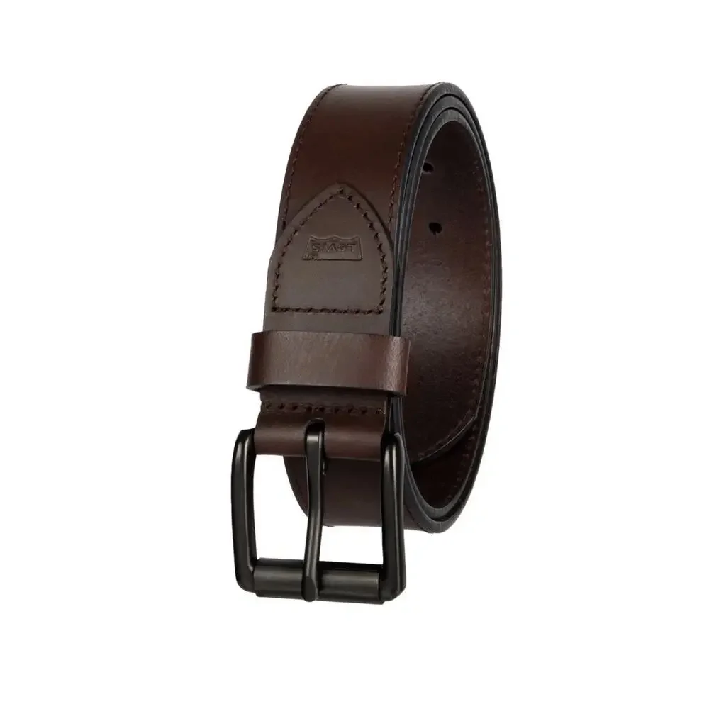 Levi's Men's Leather Belt, Brown, Size L (38-40)